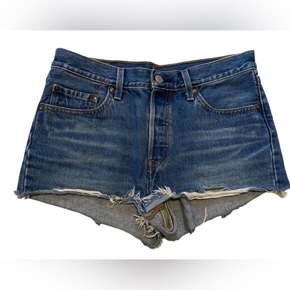 Levi’s Jean Hi rise jean Shorts Sz 30 - Picture 7 of 8